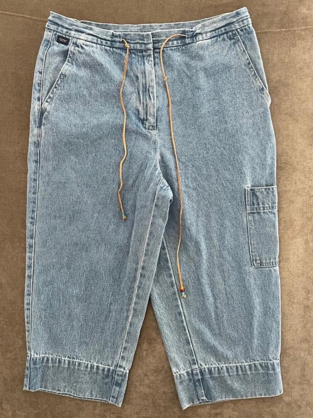 Lauren Jeans Co Ralph Lauren Loose Fit Drawstring Jeans Petite Womens 12P